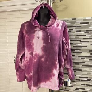 New Directions purple and pink tie-dye drawstring hoodie. Size XL (PP5)